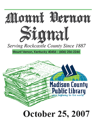 cover image of Mount Vernon Signal 10/25/2007